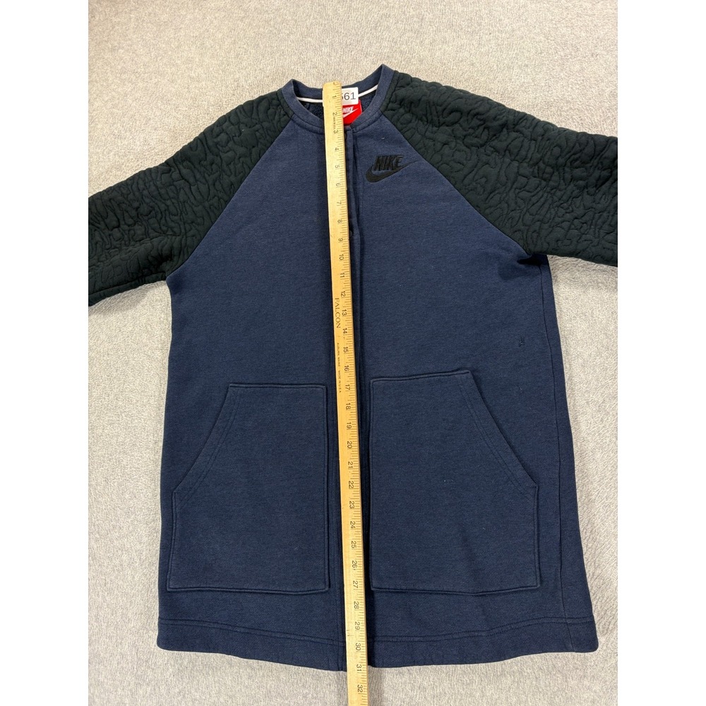 Nike Performance Stitched Logo Fleece Button Up Jacket (Women's Medium)‎ Blue - Picture 9 of 13